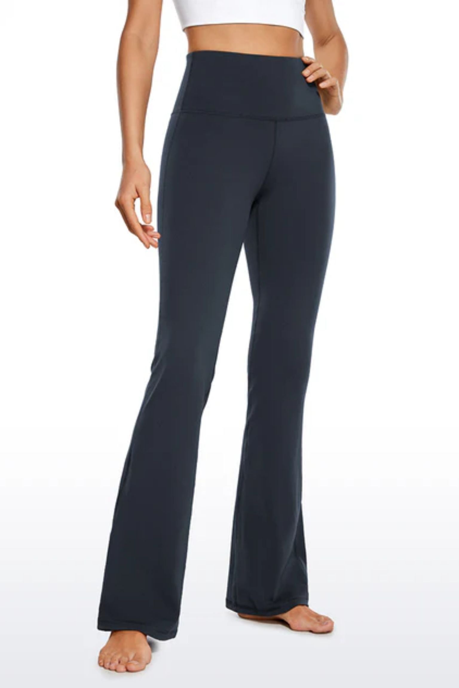 High-waisted Flare Leggings (Blue)