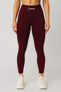 Power Stripe Legging (Burgundy)