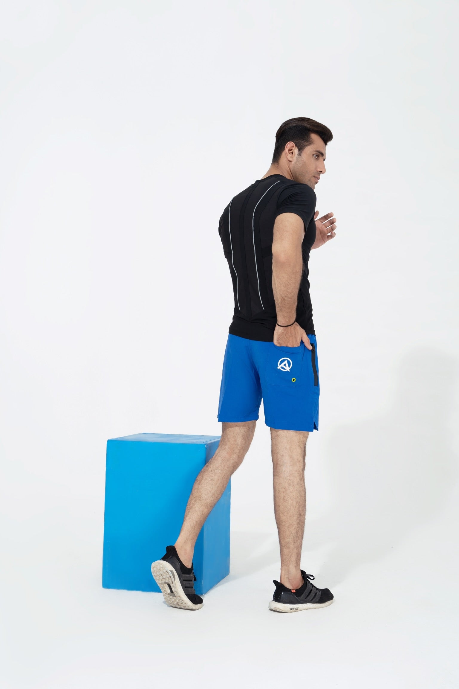 Men Gym Sports Blue Short
