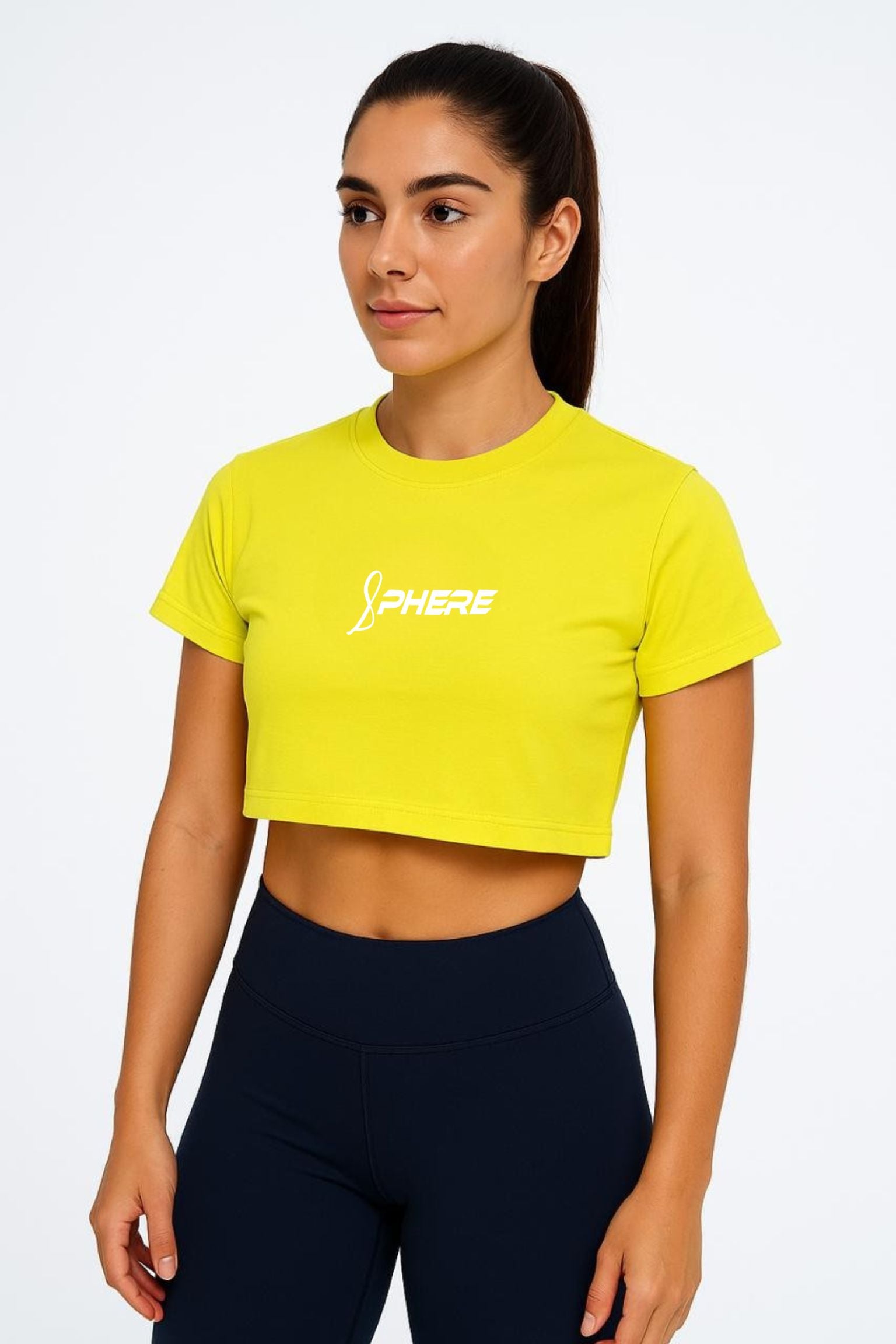 Sphere Neon Crop Tee Half Sleeves