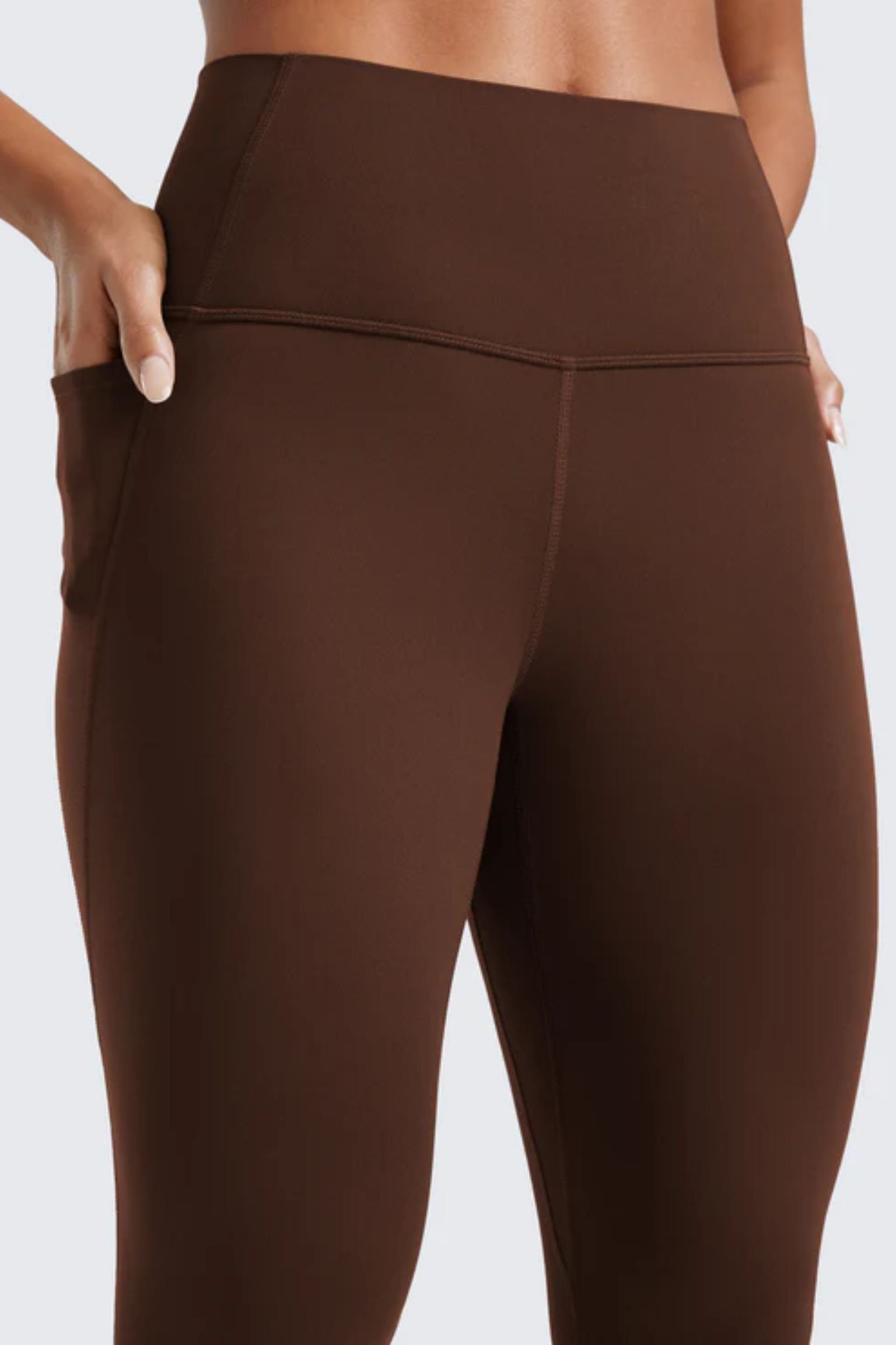 Butter Luxe Pocket Leggings (Brown)