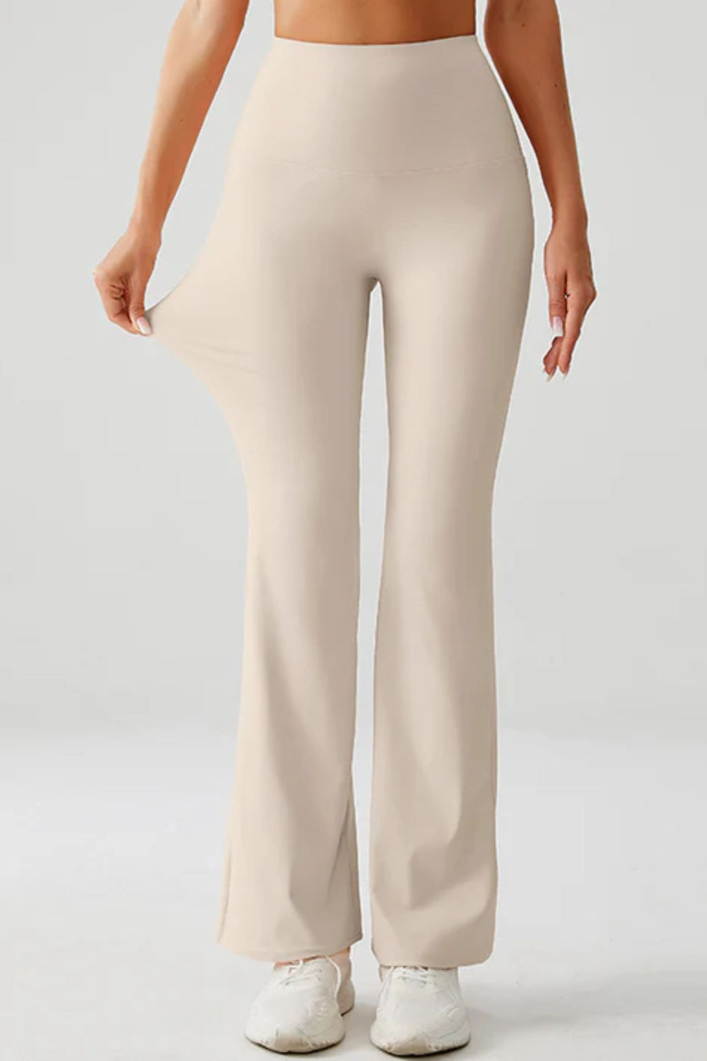 High-waisted Flare Leggings (French Vanilla)