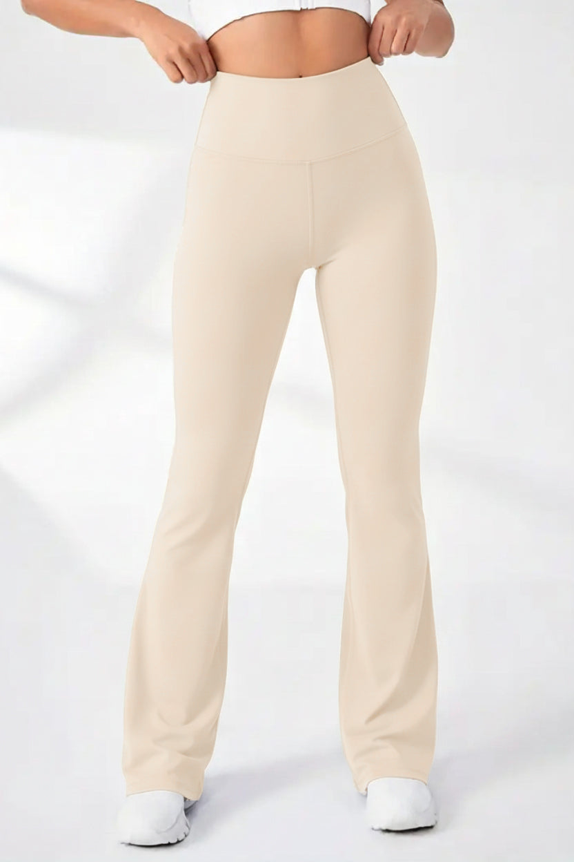 High-waisted Flare Leggings (French Vanilla)