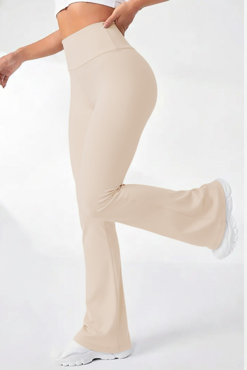 High-waisted Flare Leggings (French Vanilla)