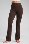 High-waisted Flare Leggings (Fudge Brown)