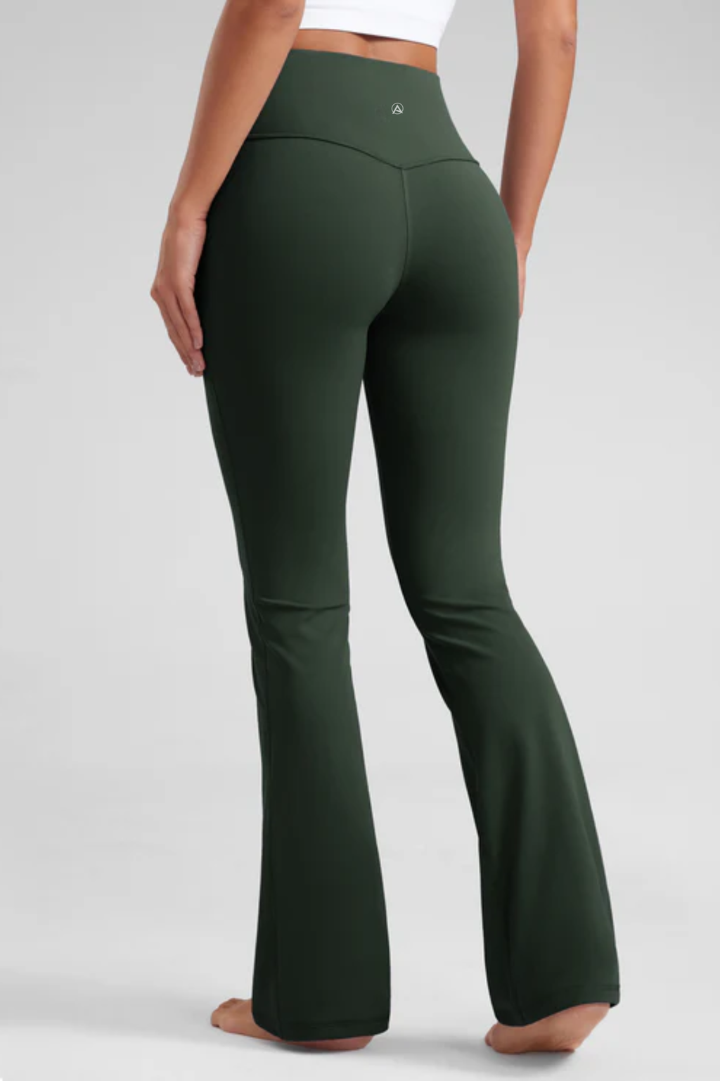 High-waisted Flare Leggings (Legend Green)