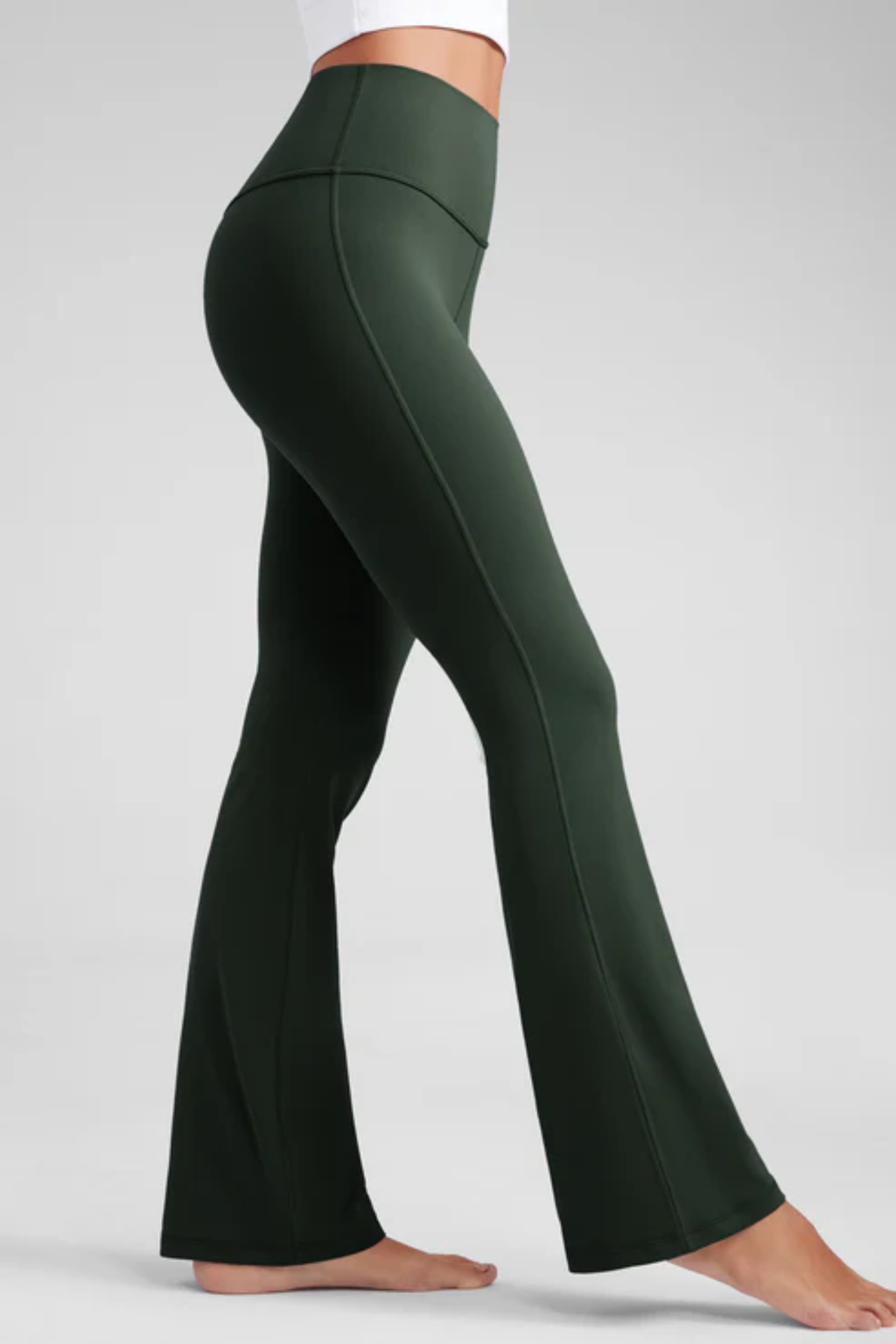 High-waisted Flare Leggings (Legend Green)
