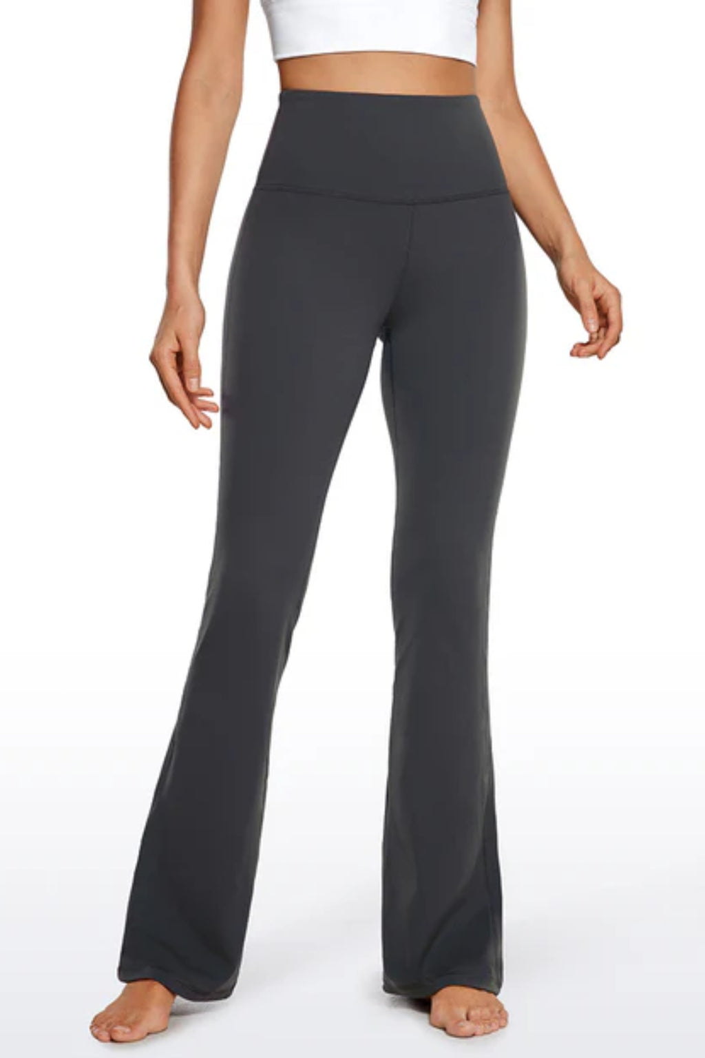 High-waisted Flare Leggings (Charcoal)