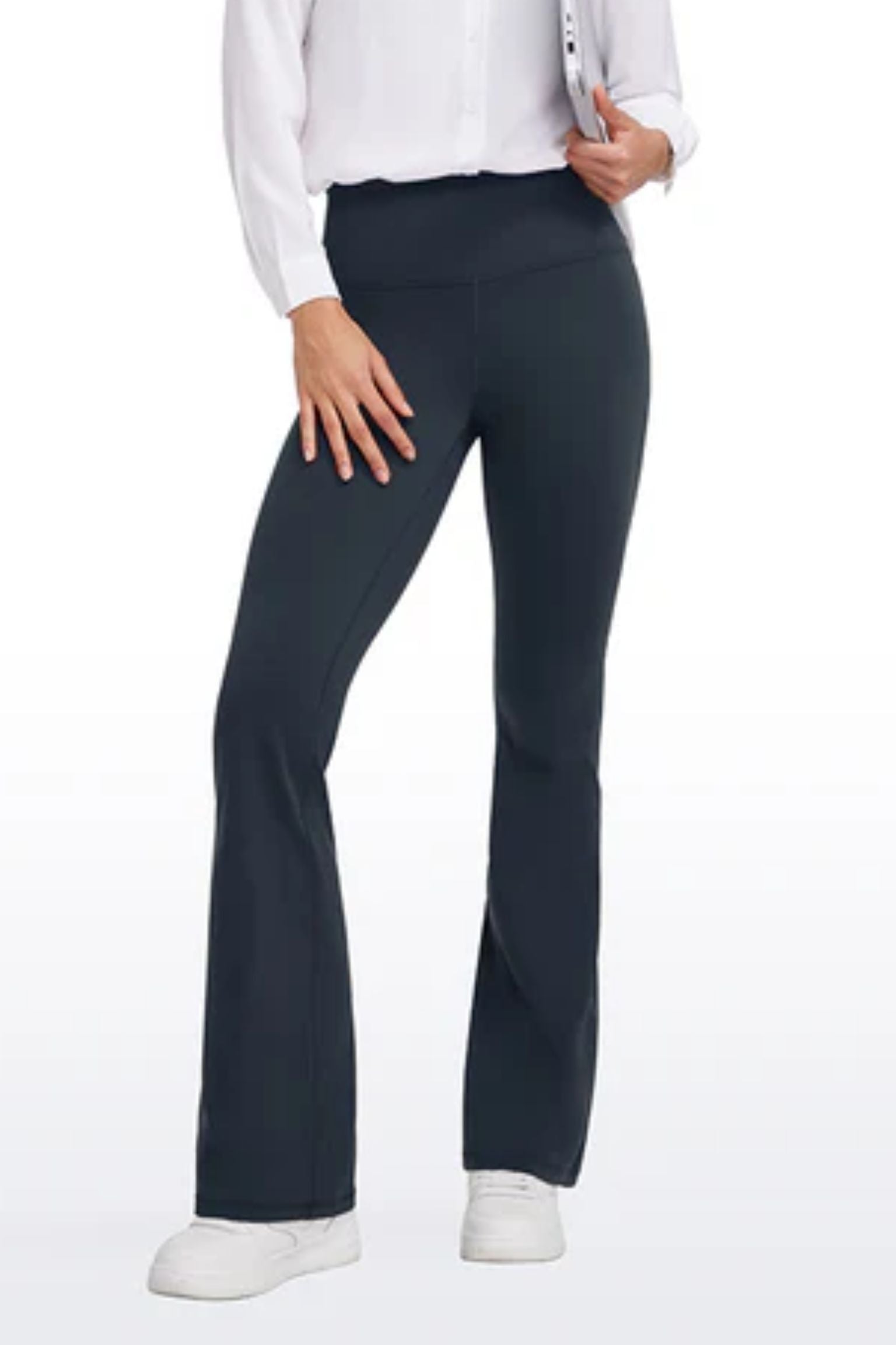 High-waisted Flare Leggings (Blue)