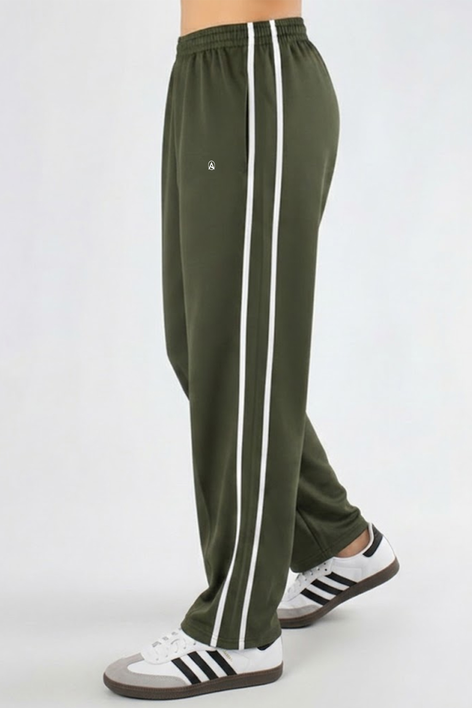Luxe Parallel Lining Women Trouser (Olive Green)