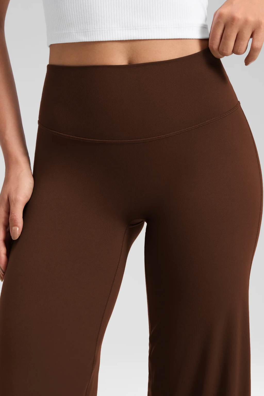 No Seam Wide Leg Pant (Fudge Brown)