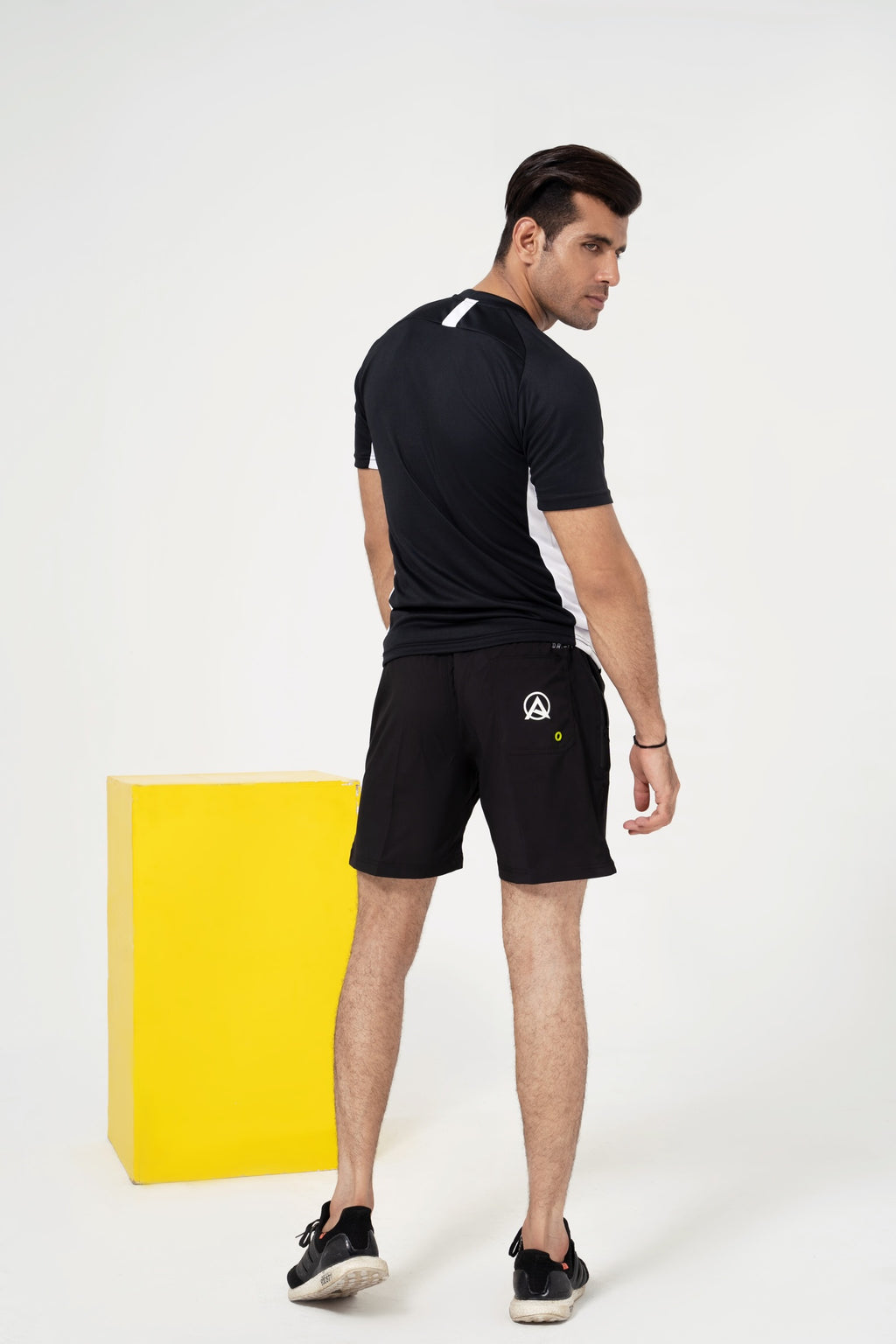 Men Gym Sport Black Short
