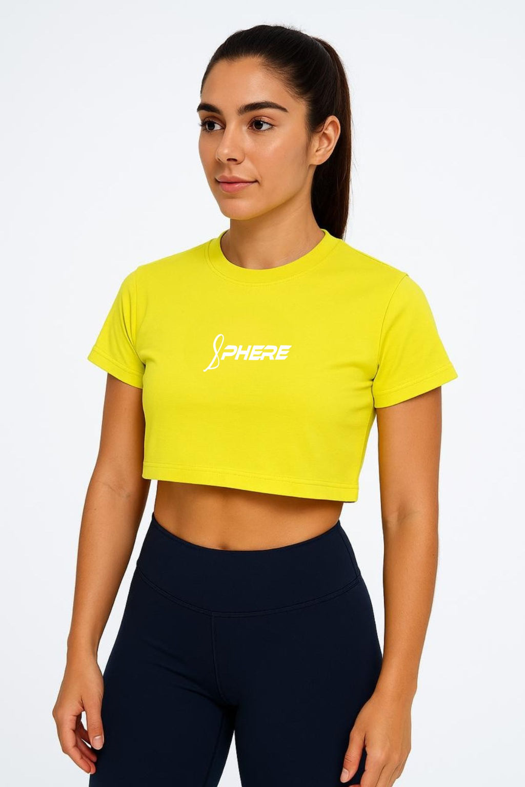 Sphere Neon Crop Tee Half Sleeves