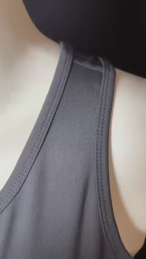 Mighty Zip Sports Charcoal Bra